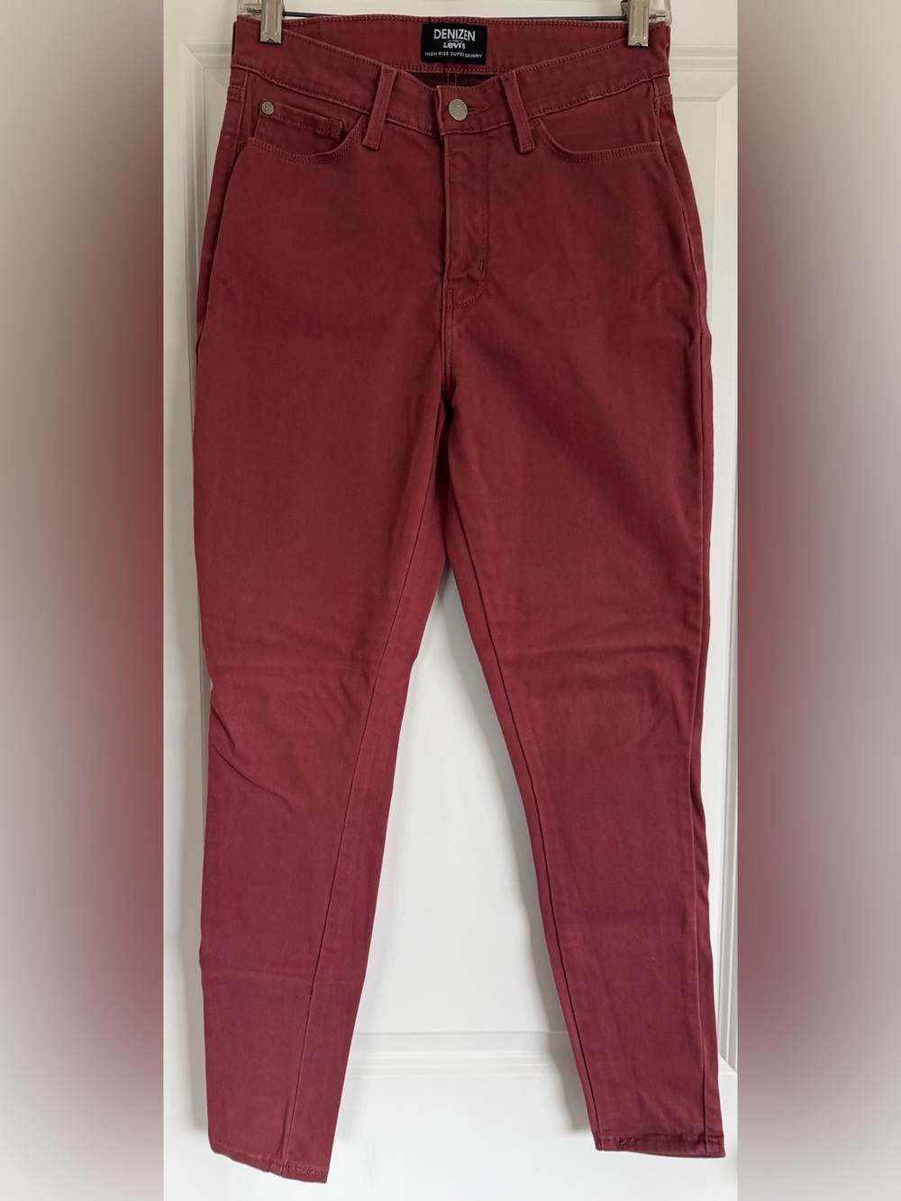 Denizen from Levi's Women's Skinny Jeans in Burgundy Red